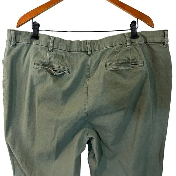Woman Within Sage Green Pants Plus Size 22W Stretch Cotton Solid Pattern Pockets - Picture 4 of 9